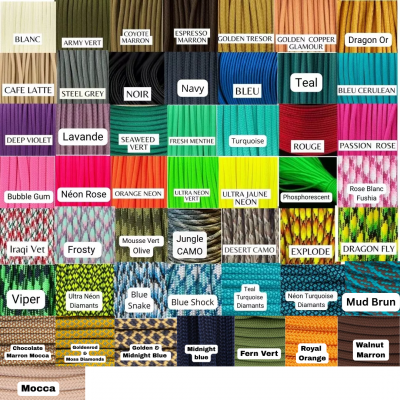 coloris paracorde juin 2025