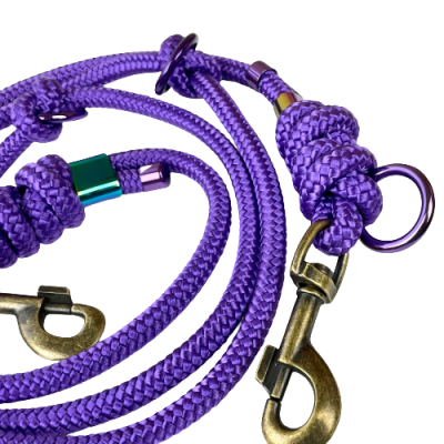 Laisse 3 points en Corde Réglable Fait Main