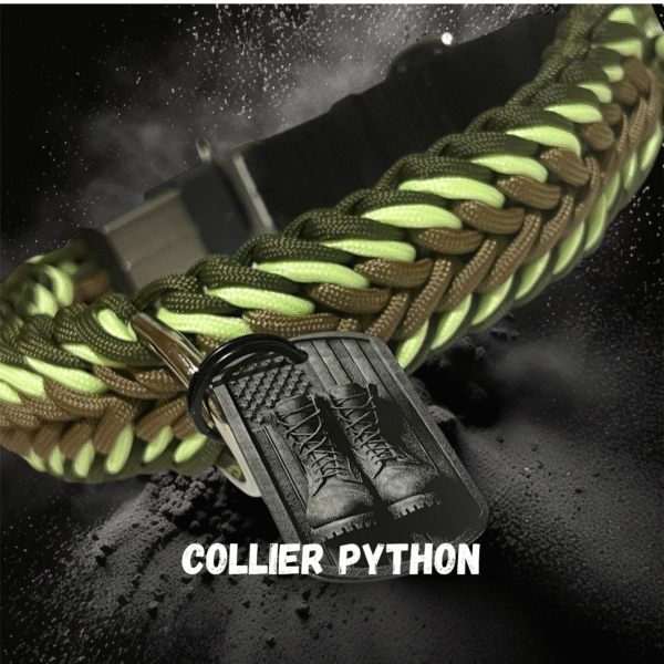 Collier Paracorde"Python" Personnalisable-Réglable.