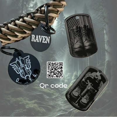 Médailles Gravées et Illusion 3D Personnalisables-QR Code