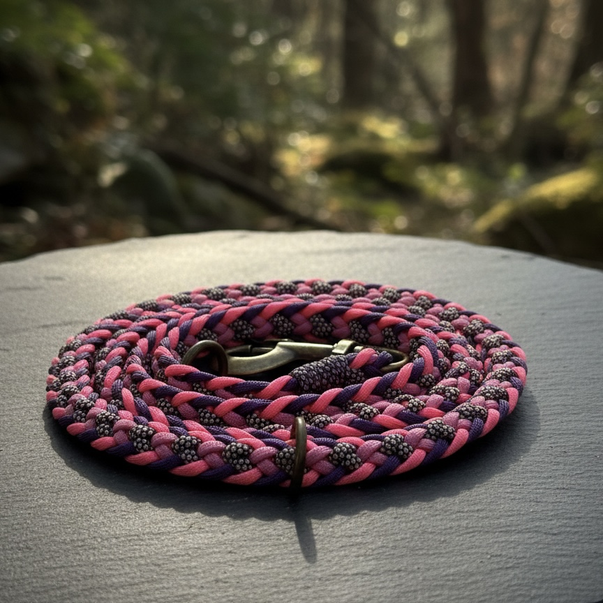 Laisse Paracorde Tressée Personnalisable